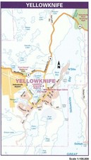 Listing image for YELLOWKNIFE NORTHWEST CANADA MAP GLOSSY POSTER PICTURE PHOTO PRINT BANNER 10228