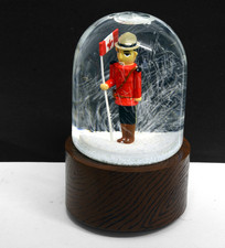 Listing image for RCMP Snow Globe Royal Canadian Mounted Police Memorabilia. Wind Up / Musical!