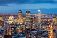 Listing image for Montreal Canada City Skyline At Dusk Photo Art Print Poster 18x12