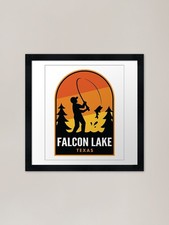 Listing image for Falcon Lake Texas Fishing Framed Ar Framed Wall Art Poster Canvas Print Picture