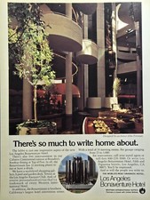 Listing image for Los Angeles Bonaventure Hotel Shopping Tennis Dining Vintage Print Ad 1977