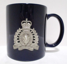 Listing image for Vintage RCMP Royal Canadian Mounted Police Midnight Blue Cup Mug Pewter 3D Logo