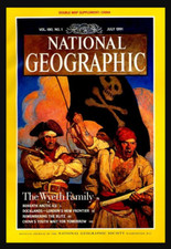 Listing image for National Geographic July 1991 MAP China Illustrator N. C. Wyeth Canadian Arctic