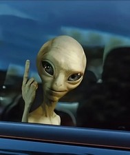 Listing image for ALIEN In The Car Window Waterproof Sticker Bumper Window Wall Funny UFO Decal