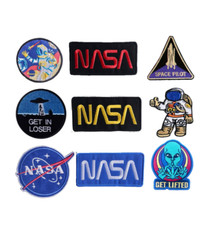 Listing image for NASA UFO ALIENS Space Embroidered Patches sew iron on Patch transfer clothes