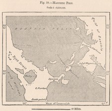 Listing image for Magnetic Pole. Canada. Canadian Arctic Archipelago. Ross Strait 1885 old map