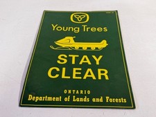 Listing image for Vintage Snowmobile Crossing Trail STAY CLEAR Street Sign Ontario Canada RARE