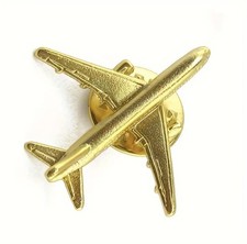 Listing image for Aeroplane Airplane Gold Pin Badge Aircraft Pilot Plane Lapel Brooch