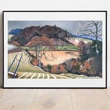 Listing image for Art print John Nash Winter Scene Buckinghamshire giclee poster gallery wall art